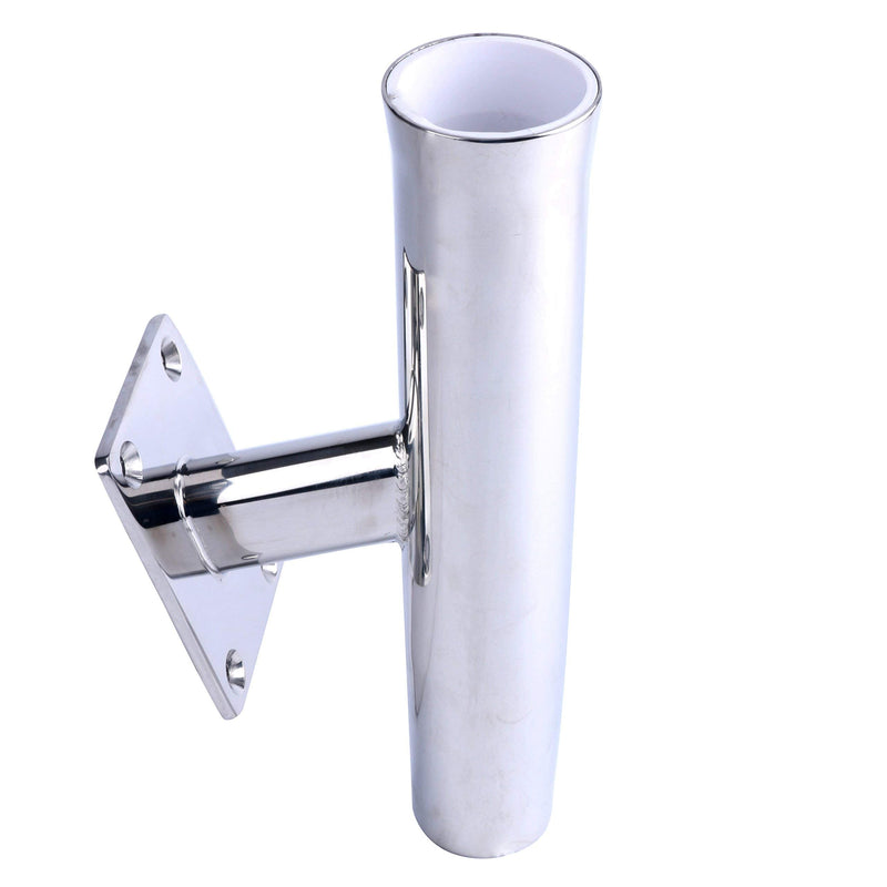 Amarine Made Stainless Steel Rod Holder, Tournament Style Single Rod Holder, Transom Mounted , Wall Mounted - 20 Degree