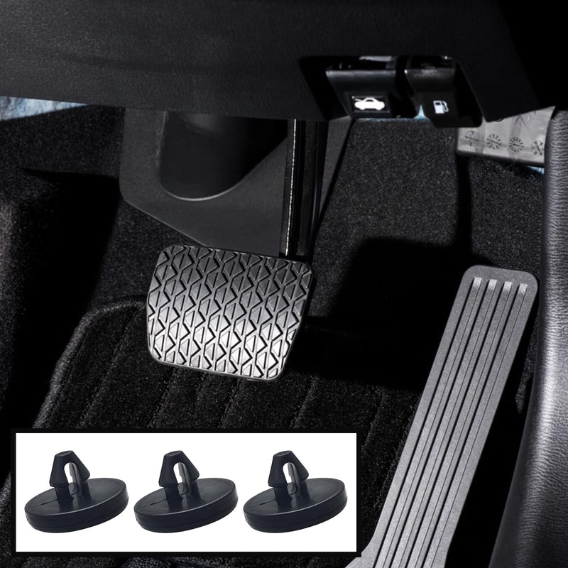 Ajxn 4 PCS Brake Pedal Pad and Light Switch Stopper - Black