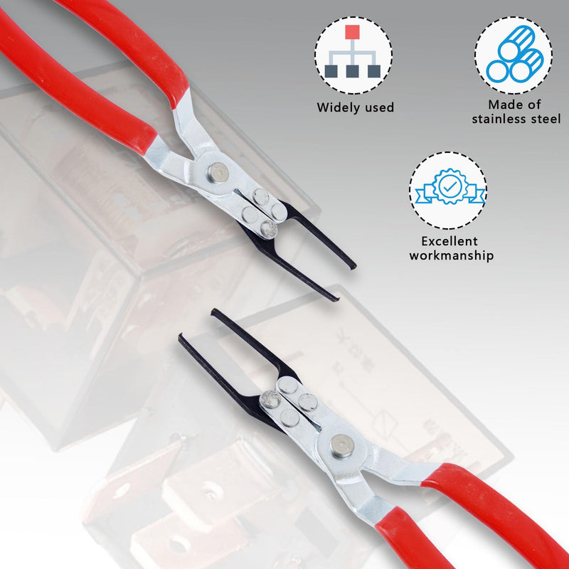 2 PCS Relay Tester, Electrical Disconnect Pliers, Automotive Relay Fmm Fuses Puller Tool, Automotive Relay Tester (Red) Red