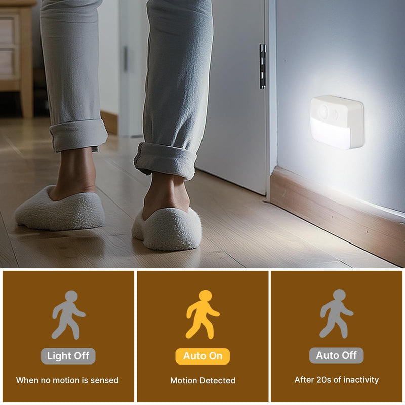 16 Pack Motion Sensor Stair Lights for Indoor, Wireless RGB Battery Operated Night Light, Led Stick On Hallway Closet Under Cabinet Stairway Automatic Lamp for Bedroom Kitchen Bathroom RGB, Battery Operated 16 Pack