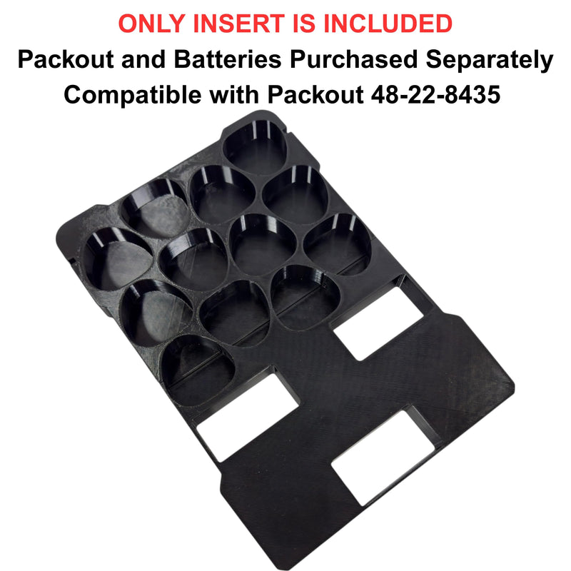 M12 Battery Organizer for M12 Batteriees and Milwaukee Packout Compact Organizer Model 48-22-8435
