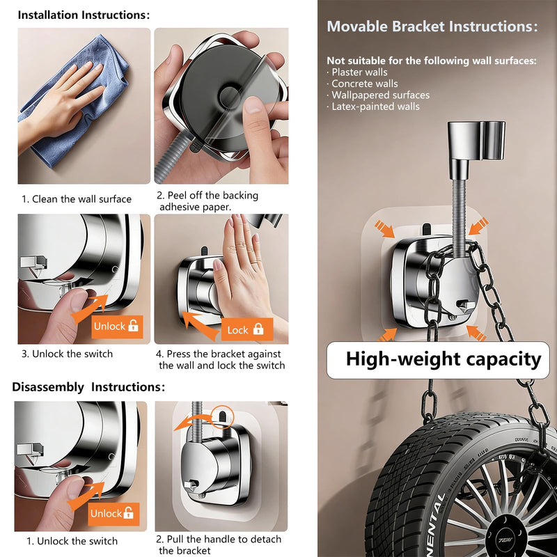 Filtered Shower Head with Handheld, High Pressure 6-Mode Water Softener for Hard Water, 12 Replacement Filters, 75" Anti-Burst Extra Long Hose & Adjustable Bracket for Healthier Skin and Hair L