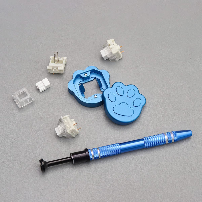 Gliging 2 in 1 Metal Switch Opener GPL 205G0 Lube Mechanical Keyboard Aluminum Alloy Opener Instantly for Cherry mx Switches Blue