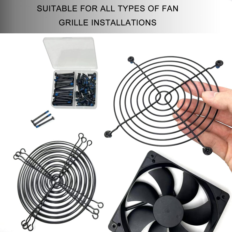 Pc Screws Kit, Pc Fan Screws and AIO Cooler Fan Screws, for 60mm 80mm 90mm 92mm 120mm 140mm 240mm 360mm Radiator Computer Screws (30mm UNC 6-32 30PCS / M5x10mm 50PCS)