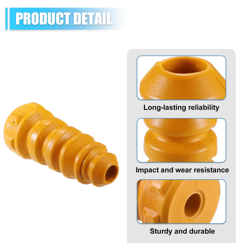 X AUTOHAUX 2pcs 2.44 Inch Rear Suspension Bump Stop Strut Bumper Bump Stop for Volkswagen Eos 2007-2016 No.1K0511353M Rubber Yellow
