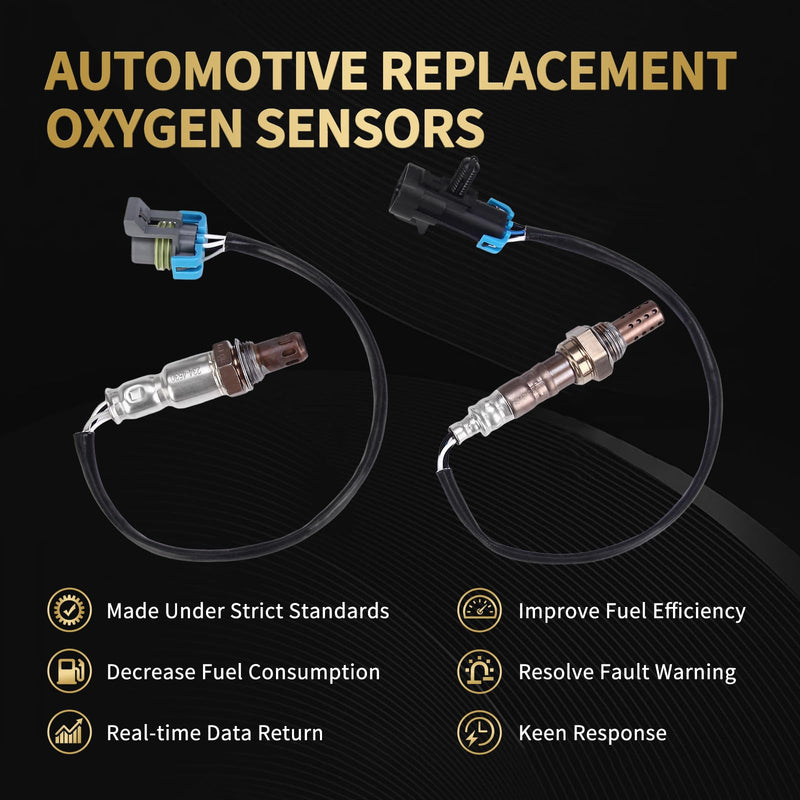 Oxygen O2 Sensor 234-4242 234-4530 Upstream Downstream Replacement for Chevy Malibu Equinox Captiva Sport, for Saturn Vue Sky Aura, for GMC Terrain, for Pontiac G6 Solstice L4 2.4L 2PCS