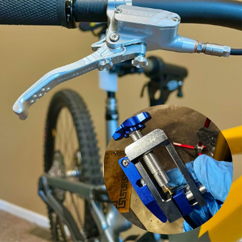 Bike Hydraulic Brake Tool Kit, Hydraulic Brake Hose Cutter 2 in 1 Bicycle Hydraulic Line Cutter Bike Brake Hydraulic Hose Fitting Insert Tool Barb Olive Tool Disc Brake Tool Kit for Bicycle