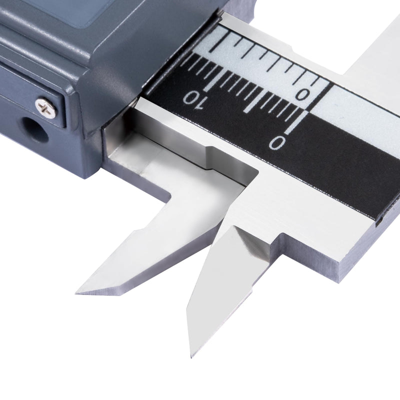 PEC Tools 6" / 150mm Digital Caliper, IP54 Electronic Caliper, ±0.02mm/0.001" Accuracy, Carbide-Tipped Faces, DIN 862 Certified Tool for OD/ID/Step/Depth Measuring IP54-6" Standard