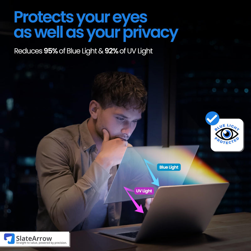 Magnetic Privacy Screen for MacBook Pro 16 inch (2021-2025 M1-M4 Max), Anti-Glare, Blue Light Protector, Scratch Resistant, Removable Laptop Filter Private Shield & Webcam Cover