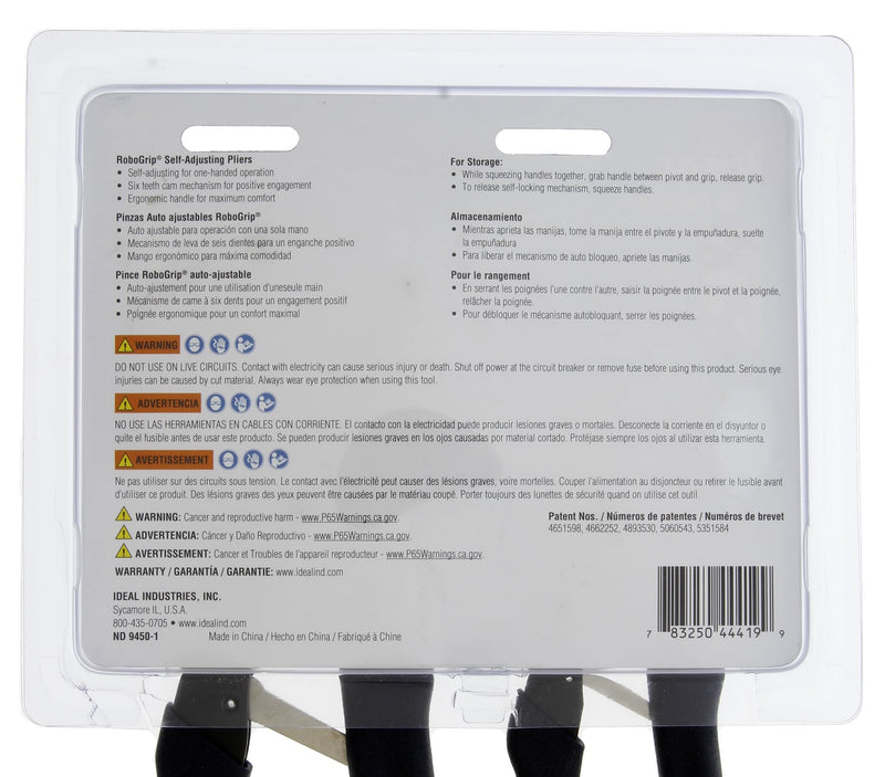 IDEAL INDUSTRIES 35-452 Robo Grip Pliers 7 in. and 10 in. 2 Pack 7 in & 10 in Pack 2