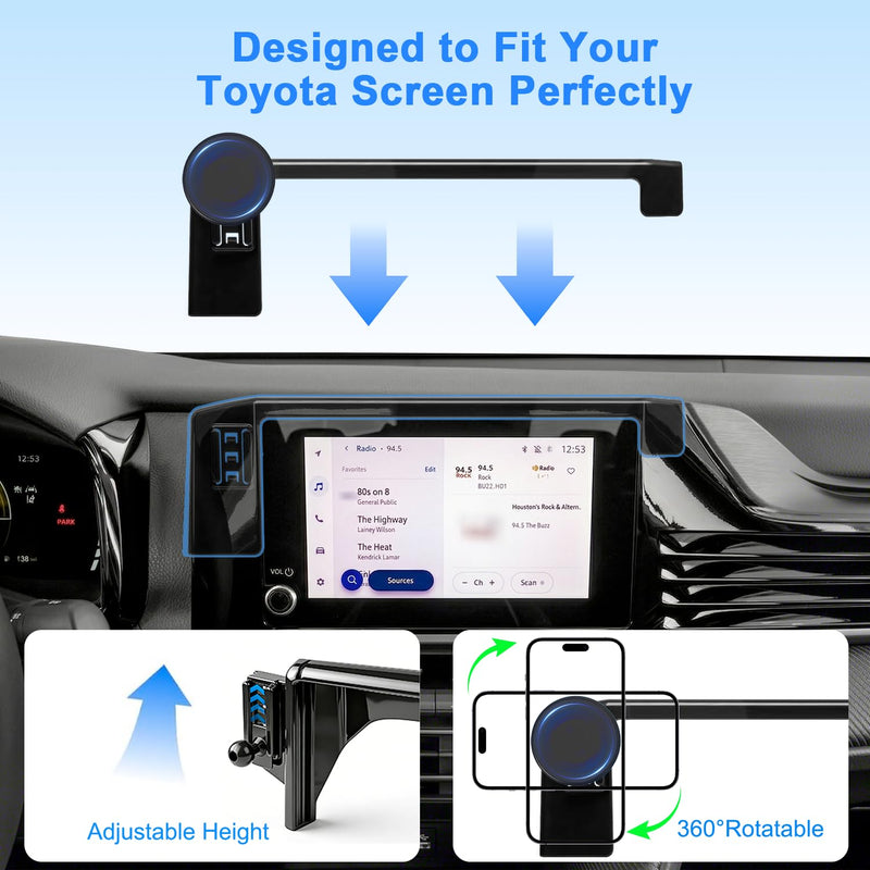 Car Phone Holder for Toyota Camry LE/SE 2025-2026 with 8 Inch Screen | Customized Phone Mount, Strong Magnets, OEM-Style, No View Obstruction for 2025-2026 Toyota Camry (8 inch) Magnetic