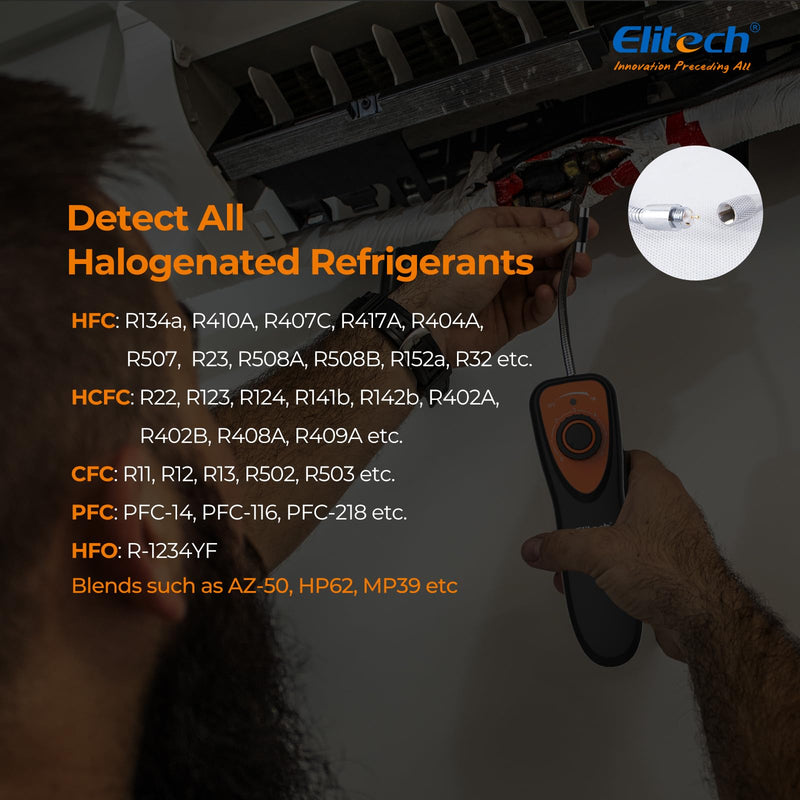 Elitech Refrigerant Leak Detector, CLD-100 Freon Leak Detector Car HVAC Halogen Refrigerant Leak Detector CFCs HCFCs HFCs CLD-100-UV