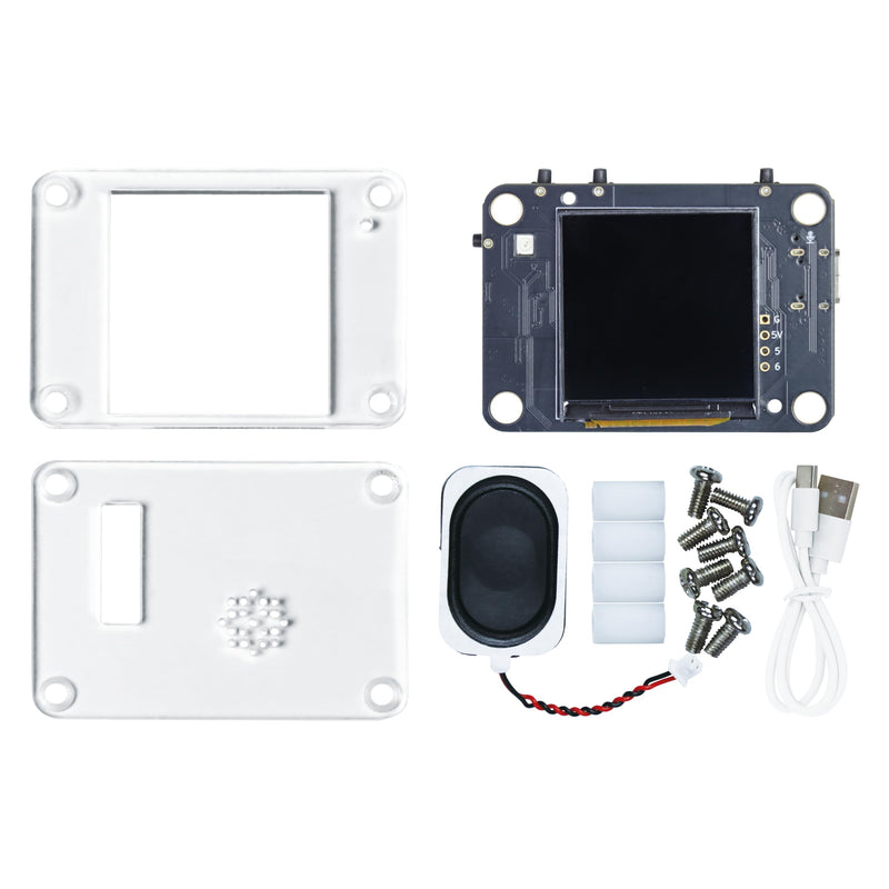 ESP32-S3 Audio Dev Board, Acrylic Case Kit, 16MB Flash/8MB PSRAM, Integrated ES8311 Audio Codec, 3W Amplifier, ST7789 LCD Support, Microphone Input & Speaker Output for DIY Audio Projects