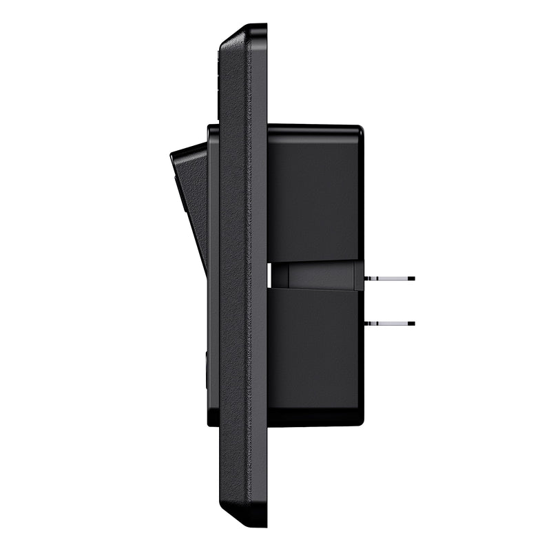 Leisure LED Modern Single SPST On-Off Switch with Bezel, 12-Volt, for RV, Trailer, Camper, with Label Sticker (Black) Black