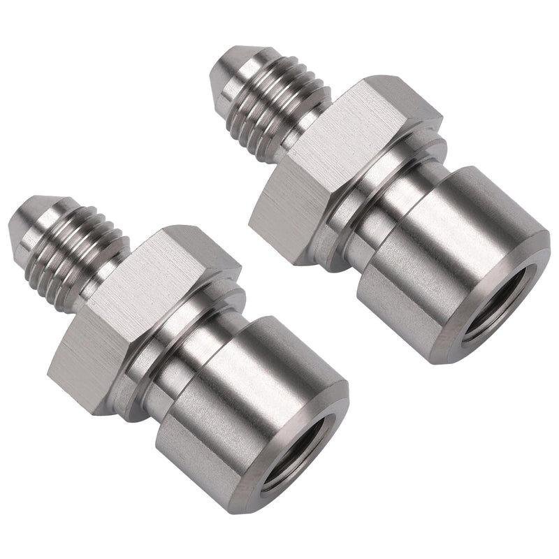 3AN Male to 3/8-24 3/16" Inverted Flare Female Brake Line Adapter Fitting Stainless Steel 2PCS 3AN to 3/8-24 - 2PCS