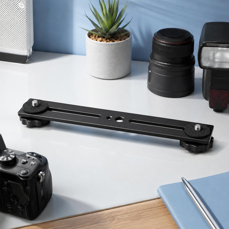 Flash Bracket Tripod Extension Arm Camera Bracket Tripod Accessories | Tripods Attachment Camera Attachment Extension Bar Tripods Accessories Attachments, 8 x 1.2 inch Black Aluminum Alloy
