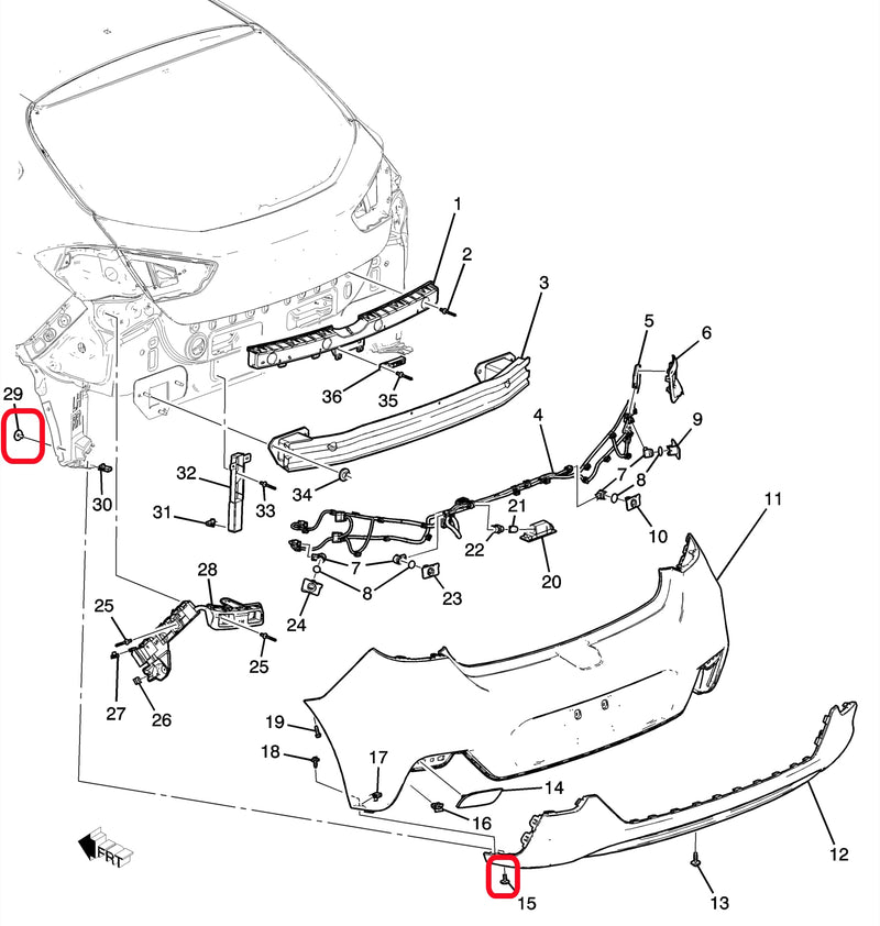 Rexka 20pcs Fender Liner Splash Shield Bolt Screw 11548270 Compatible with GM Chevrolet Camaro Colorado Cruze Equinox Impala Malibu Traverse Cadillac ATS CT6 CTS XT5 XTS One Size