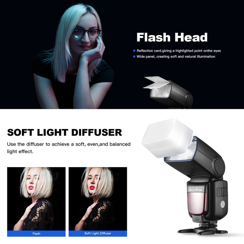 Godox TT600 GN60 2.4G 1/8000s Camera Flash Speedlite | 230 Full Power Flashes, 0.1-2.6s Recycle Time, Compatible for Canon, Nikon, Pentax, Olympus Cameras with Standard Hotshoe