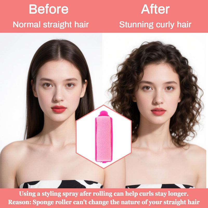 MAQIHAN 40PCS Foam Hair Rollers - 0.98 Inch Sponge Rollers for Hair Curling | Heatless Hair Curler for Short/Long Hair, Soft Sleep in Curlers, Small Sponge Curlers, Overnight rulos for Thin Hair Curl