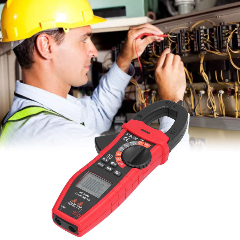  [AUSTRALIA] - Multimeter,FS9030B AC Clamp Meter Digital Multimeter Intelligent Voltage Current Tester Clamp Ammeter