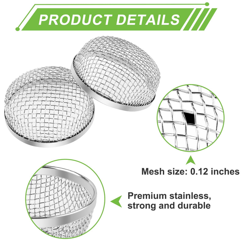 2PCS RV Furnace Vent Screen with Premium Stainless Steel, RV Heater Vent Cover with Installation Tool