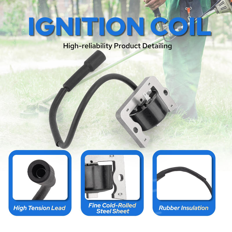ENA 12 584 04-S Ignition Coil Compatible with Kohler CV15 CV15S CV16S CV460S John Deere STX30 STX46 L110 LT155 LT160 LTR155 LTR166 Lawn Mower Engines with Spark Plug Replacement for 12-584-01-S M92216