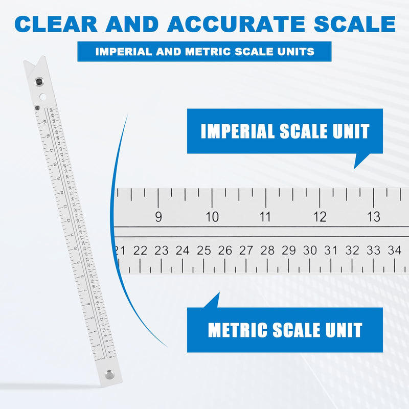 Folding Triangle Ruler 23.4inchs, Aluminum Framing Square Carpentry Squares Construction Framing Tool Collapsible Square Right Angle Ruler 23.4inch