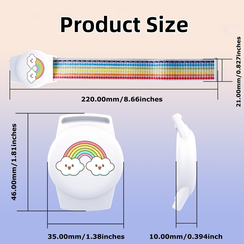 Nylon Bracelet Compatible with Airtag for Kids 2 Pack Cute Cartoon Pattern Hidden Wristband Compatible with Apple Air Tag Anti Lost Watch Bands for Child(Sunflower) Sunflower