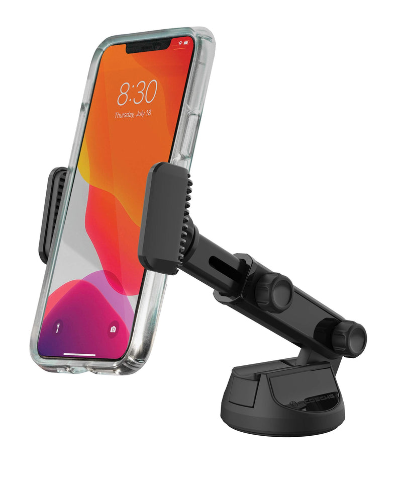 Scosche UH4WDEX2-SP Extendo Mount Car Phone Holder Windshield/Dashboard | StickGrip Base | Telescoping Adjustable Arm | Black (Pack of 2)