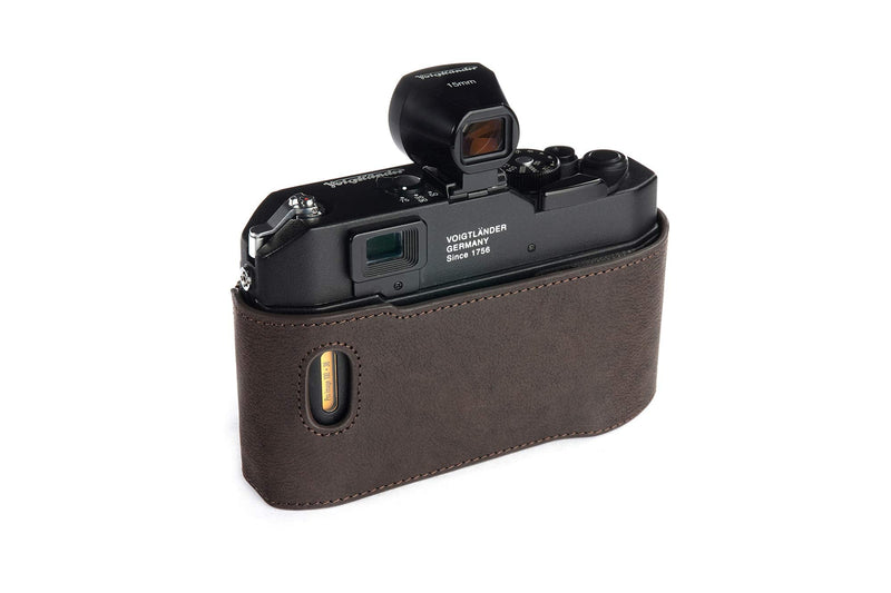 Voigtlander Bessa R2 Case, BolinUS Handmade Genuine Real Leather Half Camera Case Bag Cover for Voigtlander BESSA R4M R4A R3M R3A R2S R2C R2A R2M R2 T Camera with Hand Strap (Coffee) Coffee