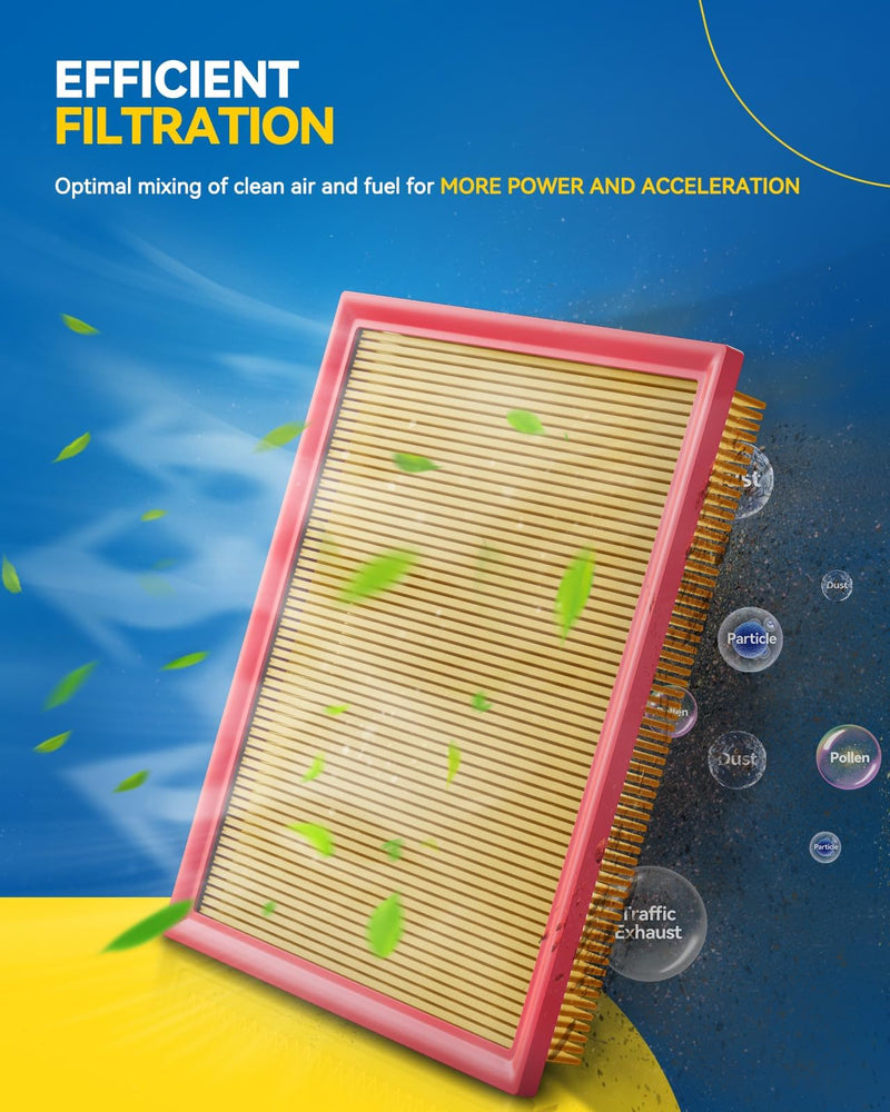 PHILTOP Engine Air Filter CA10677 Replacement for Toyota RAV4 2013-2018, Avalon 2013-2019, Camry 2012-2017 & Lexus ES300h 2013-2018, HS250h 2010-2012, LS460 2007-2017, LS600h 2008-2016