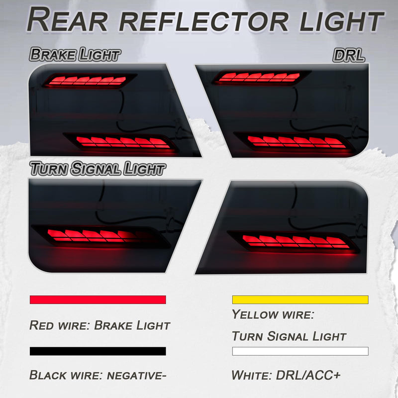 Full Lens LED Rear Reflector Bumper Fog Light Assembly kit for Honda Civic Sedan 2013 2014 2015,Sequential Turn Signal Light & Brake Light & Daytime Running Light,2 PCS (SMOKED) SMOKED