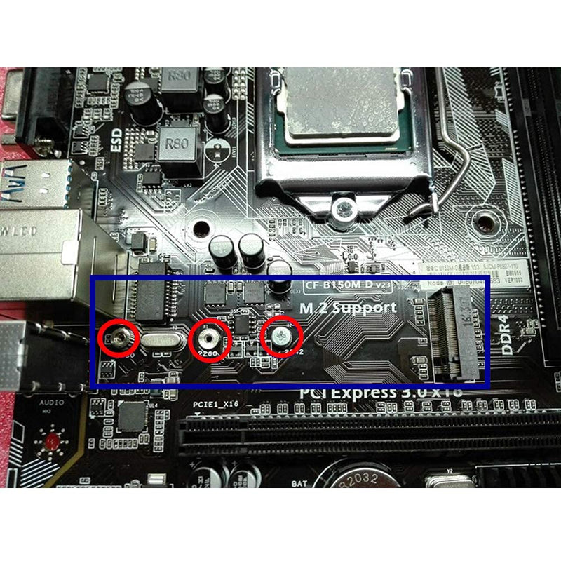 M.2 Screw Standoff,HFEIX SSD Mounting Kit with Screwdriver for Msi Motherboard or Gigabyte Board NVMe PCIe Driver Laptop Replace(9set) 9 set
