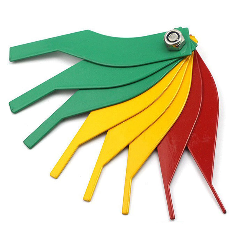 Automotive Brake Pad Wear Measurement Kit - Color-Coded Gauges with Both SAE & Metric Markings - Mechanic Inspection Tool
