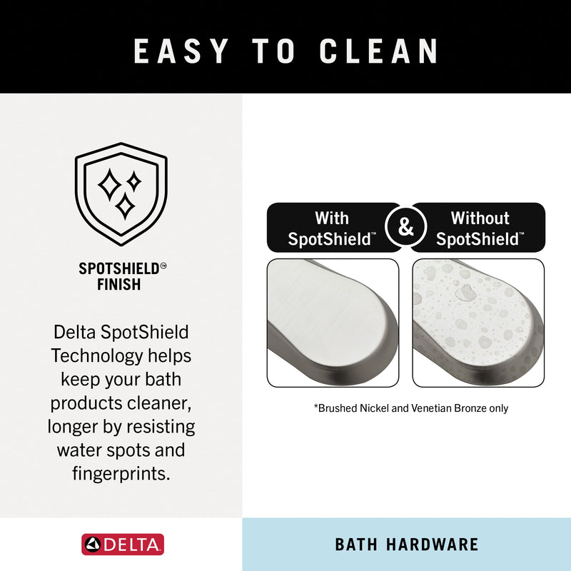 Delta Faucet Becker (1-Pack) 24" Bathroom Towel Rack/Bar, SpotShield Brushed Nickel, Wall Mounted BCK24-DN