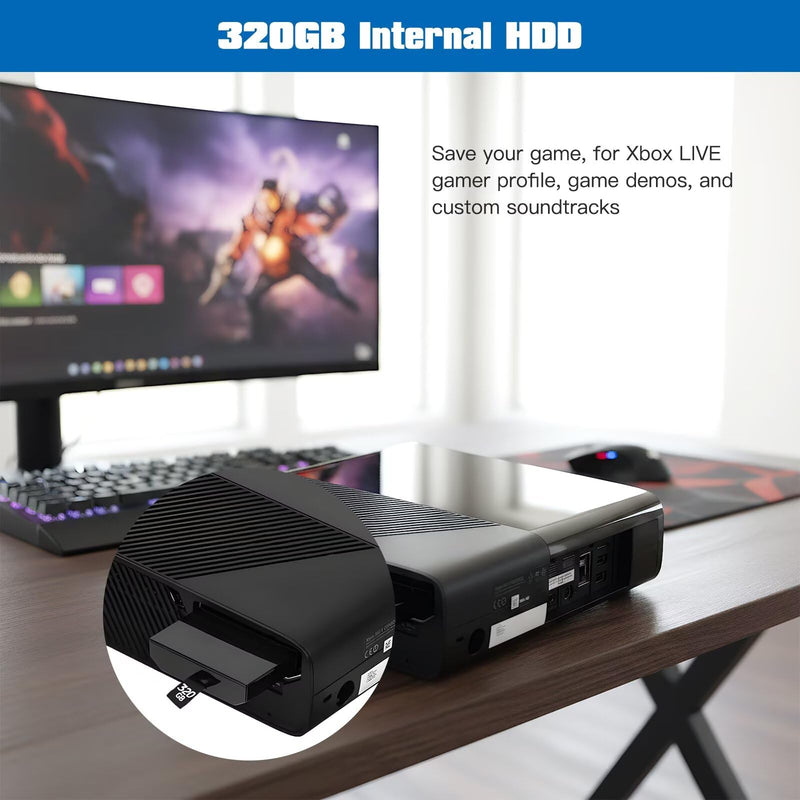 Upgraded Replacement Internal HDD Hard Drive Disk Compatible with Xbox 360 Slim to Increase Capacity of the Console - 320GB