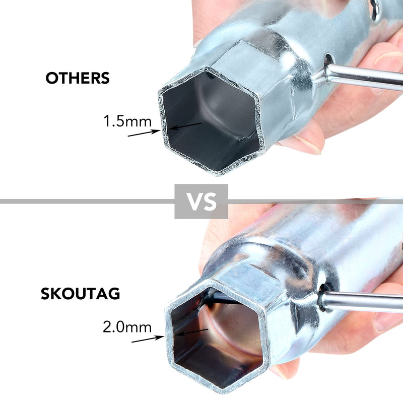 RV Water Heater Element Wrench Socket, Dual Hex Wrench Removal Tool for Anode Rod, 1-1/16 in x 1-1/2 in x 6 in, Hex Socket for All Residential and RV Camper Travel Trailer Motorhome