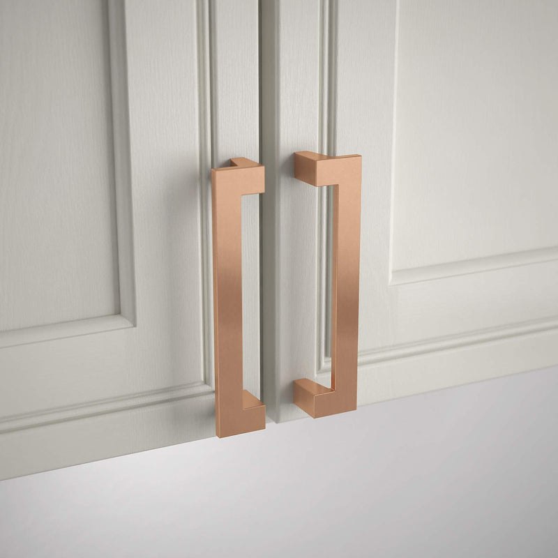Franklin Brass Mirrored (10-Pack) Cabinet Handles 3' Hole Center Brushed Copper Kitchen Drawer Pulls Dresser, Furniture Hardware P40835K-BCP-C 3" (76mm)