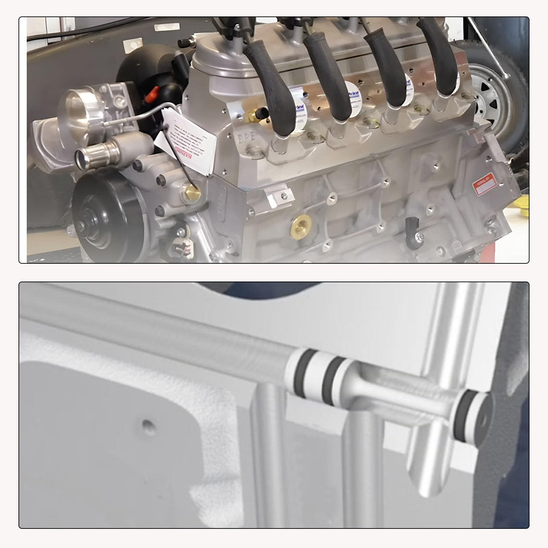 LS Billet Rear Galley Plug Barbell Oil Diverter fits for GM Gen III & IV LS1 LS3 LS2 LQ4 LQ9 LS6 L92 L33 L99 Oil Diverter LS Barbell 6061-T6 Aluminum Alloy Material