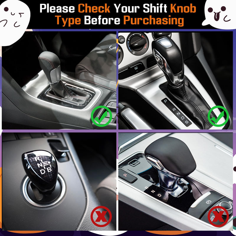 Halloween Car Gear Shift Hoodie Decoration Funny Gear Shift Cover Mini Universal Knob Hoodie Cover for Automotive Car Interior Accessories Gadgets Gift(White,Ghost) black, white Ghost
