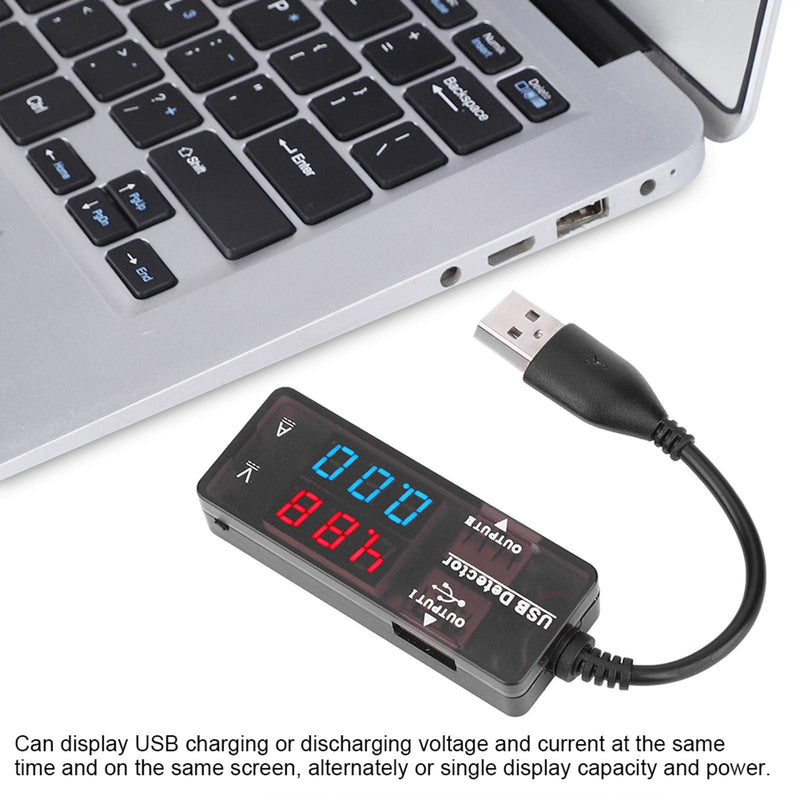 Walfront YB26VA USB Tester Voltmeter Ammeter Battery Capacity Tester with LED Display for Mobile Phone Tablet Computer USB Device (Bicolor) Bicolor