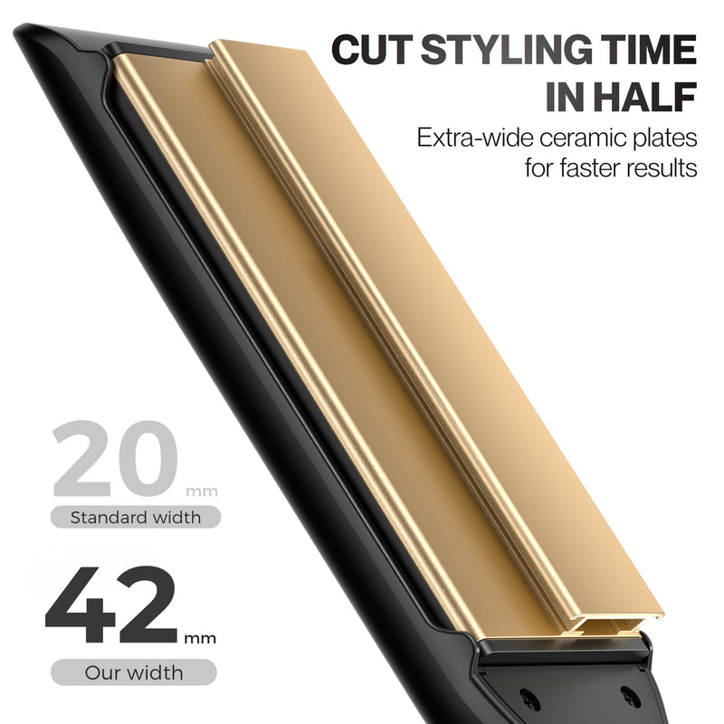 BarberBoss Hair Straighteners for Women, Ceramic Hair Straightener with Floating Plates, Negative Ionic & Keratin Technology, Adjustable Temperature, Professional Flat Iron for Straightening, QR-8422 | Negative Ionic, Keratin Care, Adjustable Heat, Pro...
