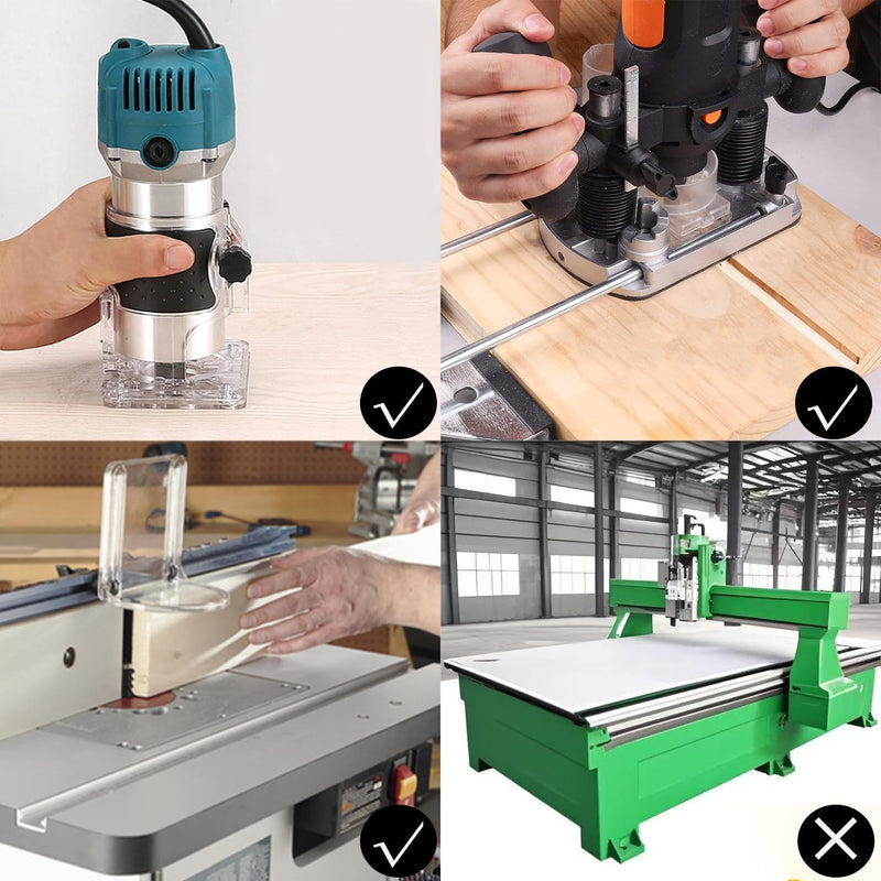 Carbide Compression Flush Trim Router Bit 1/4 Shank 1/2" Dia. 1/2" Cut H | Top Bearing for Flush Trimming, Stay-Sharp Hardened Edges, Polished Surface Reduces Friction, 2+2 Spiral Prevents Tear-Out 1/2" Dia,1/2" Height,1/4 Shank