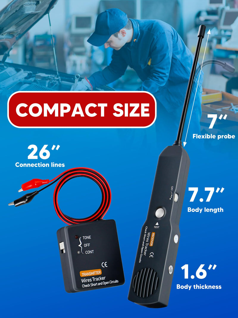 Circuit Tracer, DC 6-42V Automotive Short Circuit Finder, Wire Tracer, Automotive Short and Open Finder Repair Tool EM415PRO