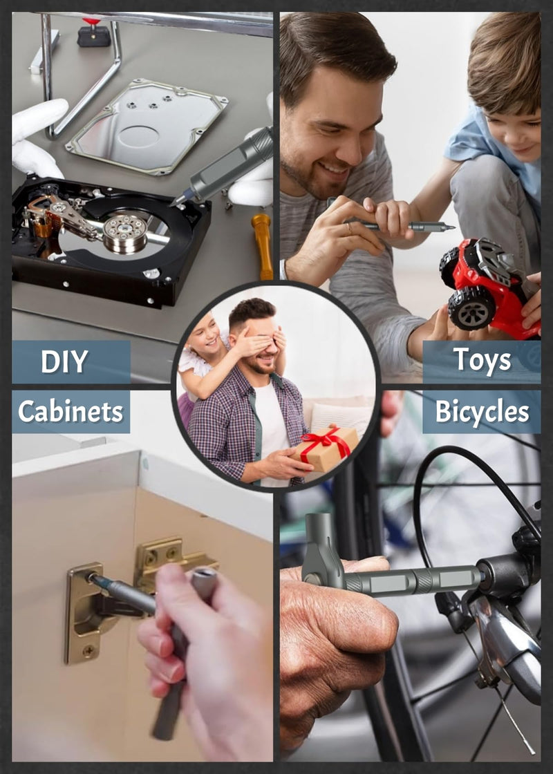Upgraded 42 in 1 Magnetic Screwdriver Set, Ankilo DIY Ratchet Screwdriver Set, Multi Bit Magnetic Drive with 40 PCS Magnetic Bits, Portable Repair Tool Kit for Valentine's Day Gifts Home, Bike Repairs Orange