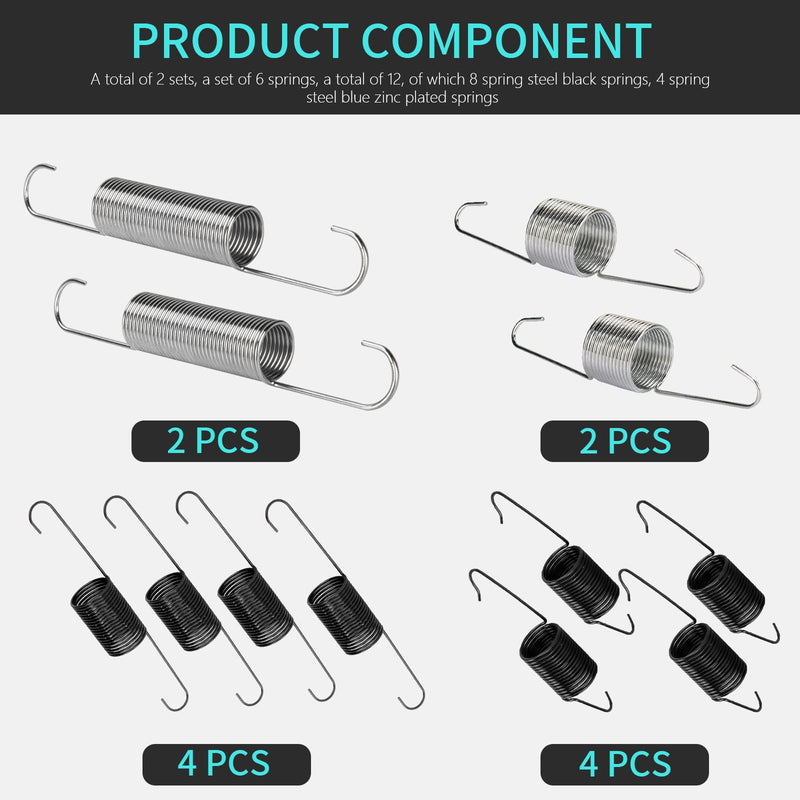 Carburetor Throttle Return Springs Replacement for Dorman 59207 Throttle Return Spring Kit, 2 Sets, 12 Pcs