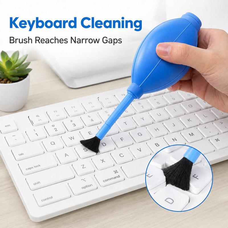 2 pcs Air Blower with Soft Brush Silicone Super Blower Blaster Pump | Dust Camera Lens Cleaner Manual Rubber Bulb Air Pump Dust Cleaner for Digital Sensor Screens Keyboards Telescope