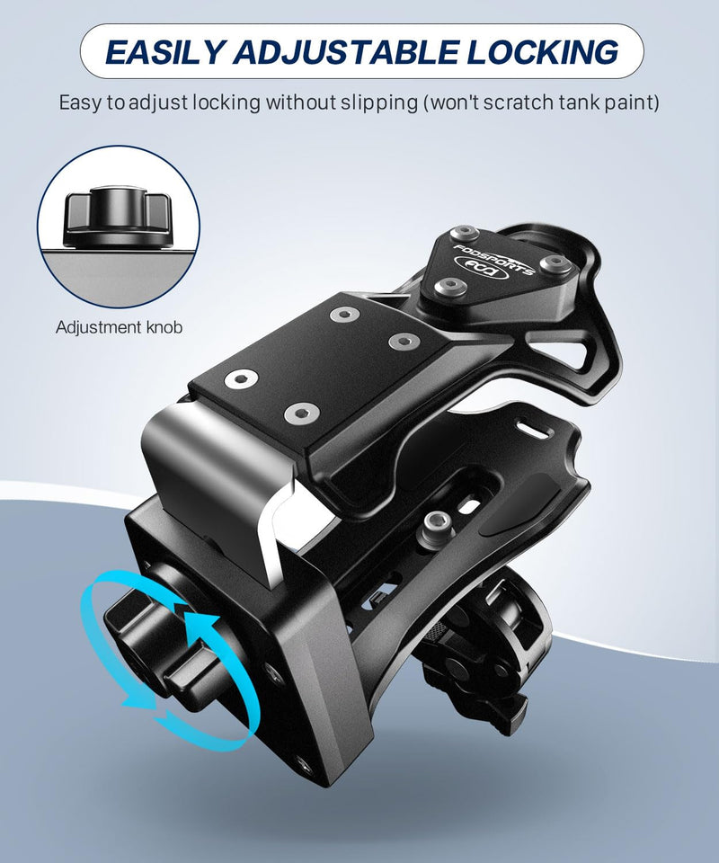FODSPORTS Motorcycle ATV Cup Holder, Upgraded Motorcycle Drink Holder with 0.5-1.57" Metal Clamp, Universal Water Bottle Holder for Bike Scooter Boat Stroller Golf Push Cart Wheelchair Tractor