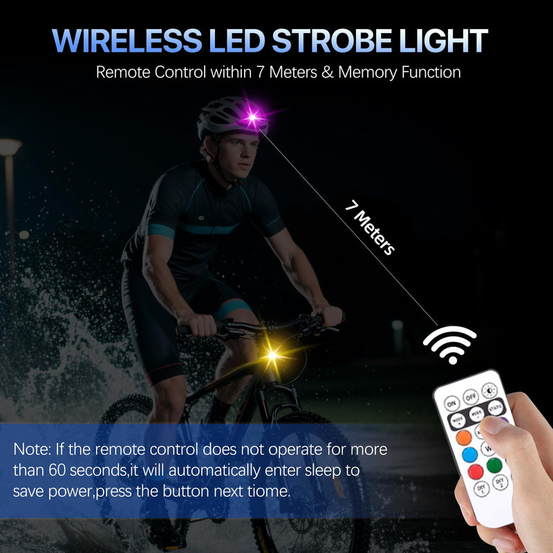 10PCS Wireless LED Lights for Car with Remote Control, High Brightness Wireless LED Strobe Light 8 Colors USB Charge IP65 Waterproof Anti-Collision for Car Motorcycle Aircraft Bike (10) 10