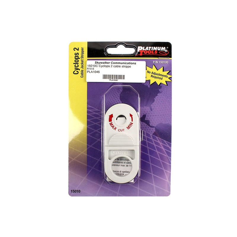 Platinum Tools 15010C Removes cable jackets from multi-core cable (shielded & un-shielded), Cable Stripper for Network and Coax Cable
